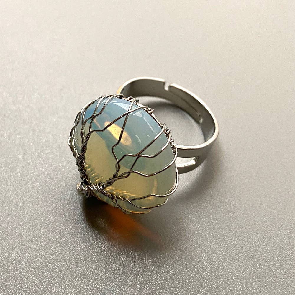 VIE – Engroshandel Statementring – Wireindpakket livets træ-ring, 2 cm17