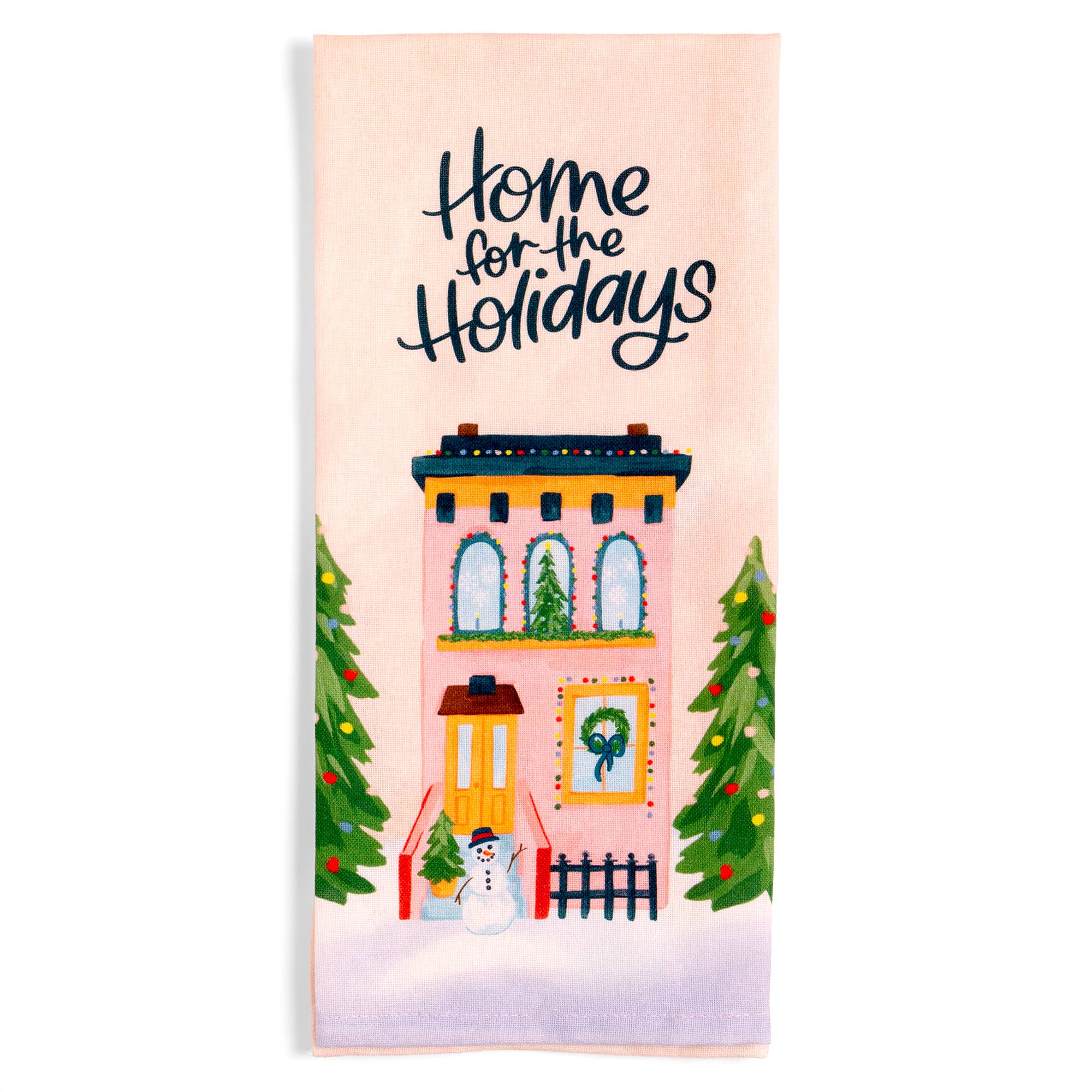1canoe2 | One Canoe Two Paper Co. - Wholesale Tea Towel - Home for the Holidays Christmas Village Kitchen Tea Towel0