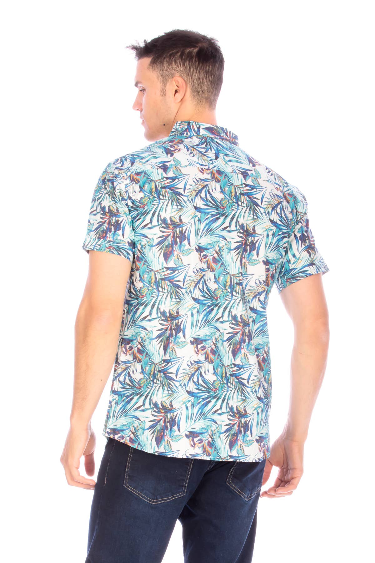 Hawk's Bay - Wholesale Button Down Shirt - Men's - Men's Printed Woven Hawaii Floral Short Sleeve Cotton Shirt11