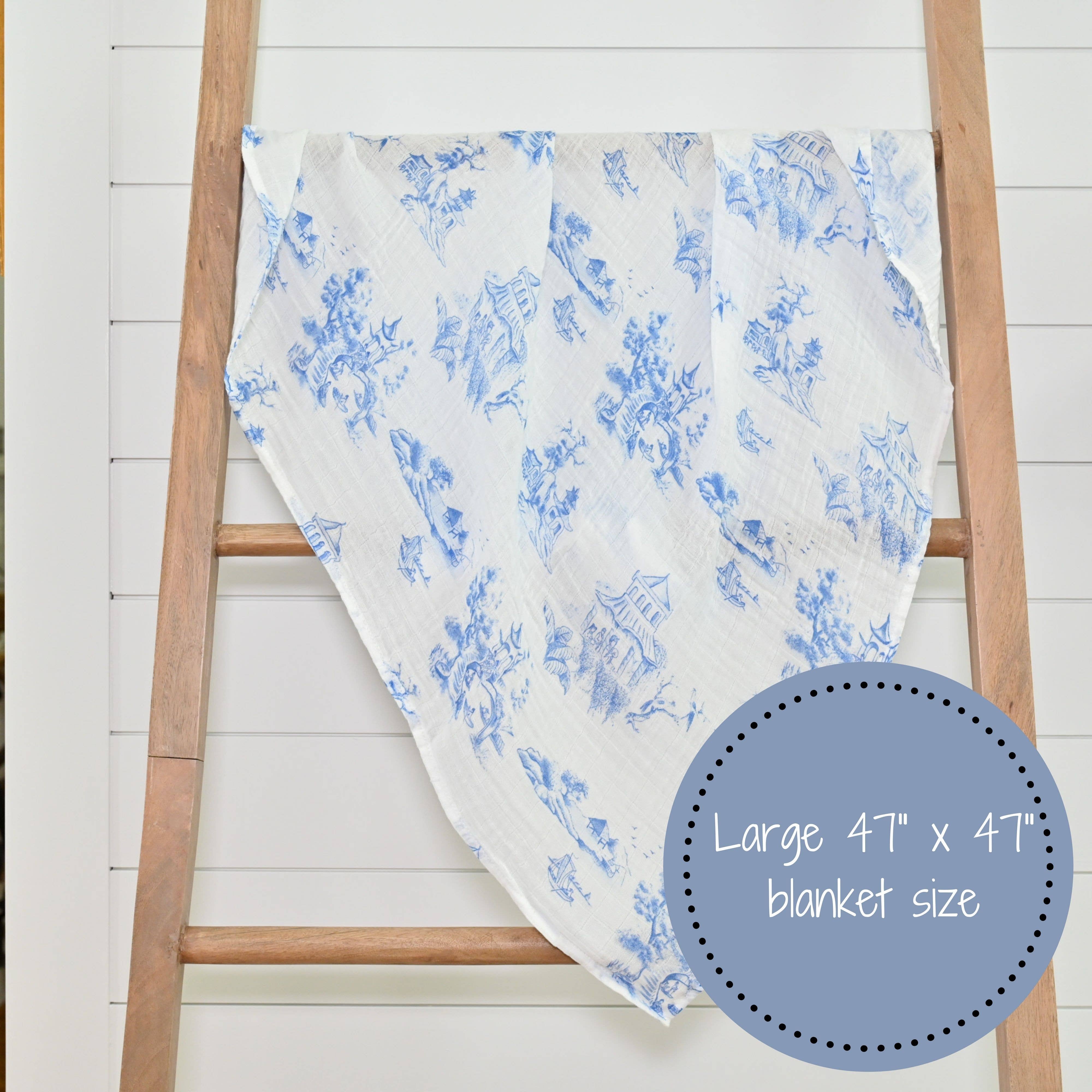 LollyBanks – wholesale Lindning - Baby – LollyBanks babyfilt i muslin med chinoiserie-tryck6