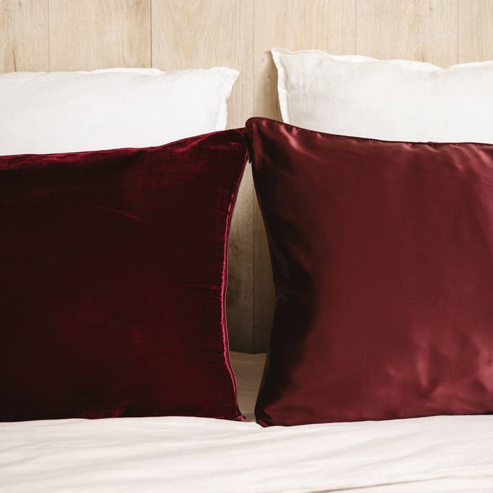 Emily's Pillow - Wholesale Bedding Pillowcase/Sham - Bi-Face Silk and Velvet Pillowcase2