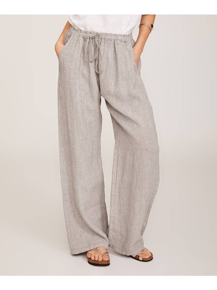la maison des fibres naturelles - Wholesale Pants - Women's - Straight linen trousers 630132 100% linen
