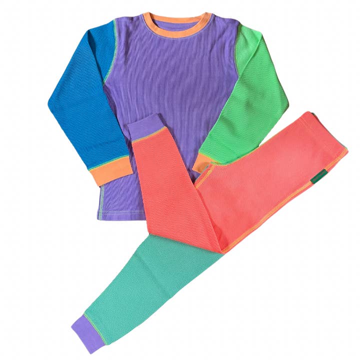 Limited Edition 90’s Dayglow Waffle Cotton Set for wholesale by Slugs & Snails