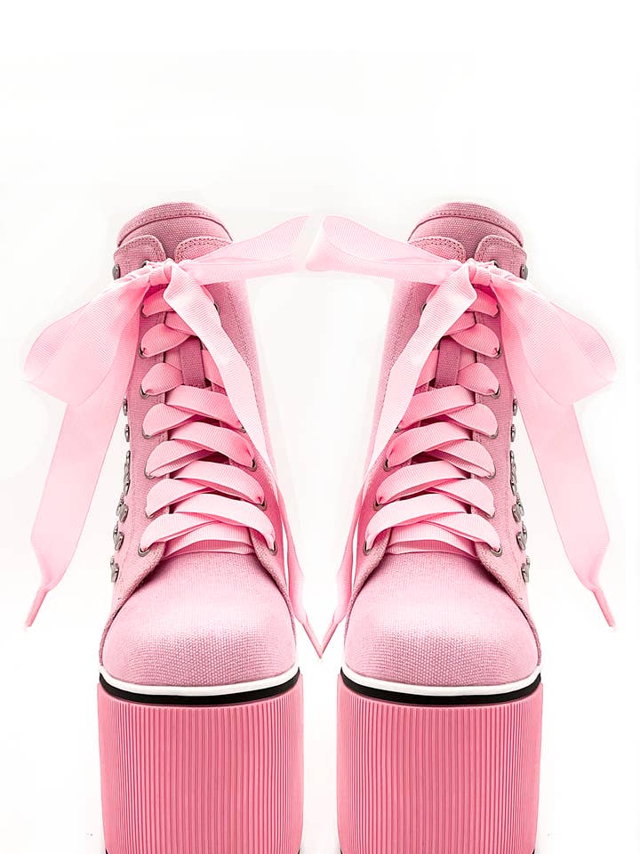 Charla Tedrick Footwear - Wholesale Platform Heels - Women's - Heartcore Platform Sneaker - Pink2