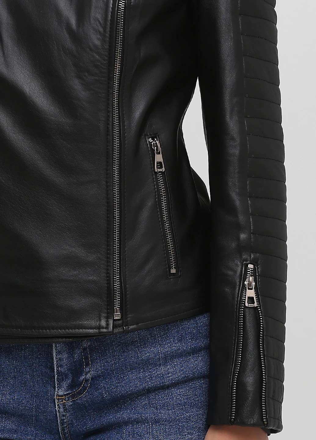 LeatherFactoryON - Wholesale Leather Jacket - Women's - Women's Motorcycle Biker Jacket - Genuine Lambskin Leather3