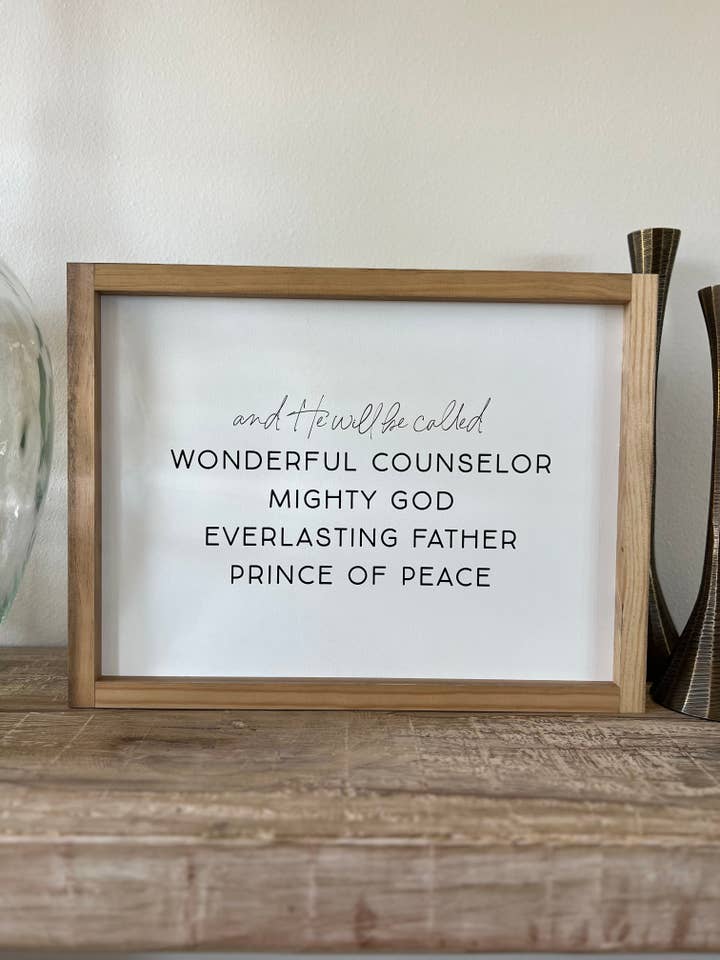 And He Will Be Called | Christmas Decor for wholesale by Lily and Sparrow