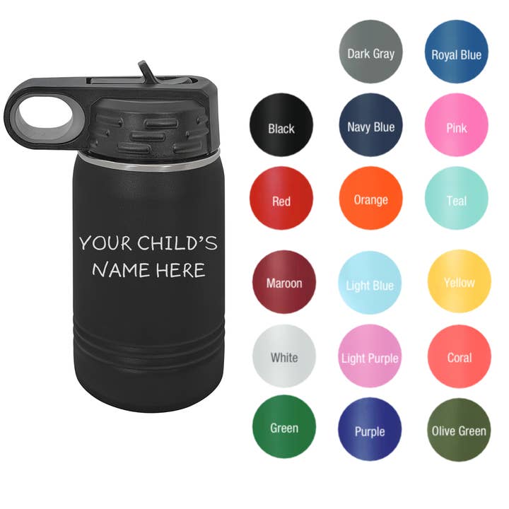 Acential Drinkware - Wholesale Water Bottle - Personalized Kids Water Bottle, Custom Name Childs Tumbler1