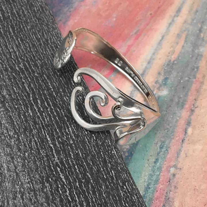 Marchello Art - Venta al por mayor Pulseras tipo brazalete - Pulsera de cubiertos reciclados abstractos escultóricos