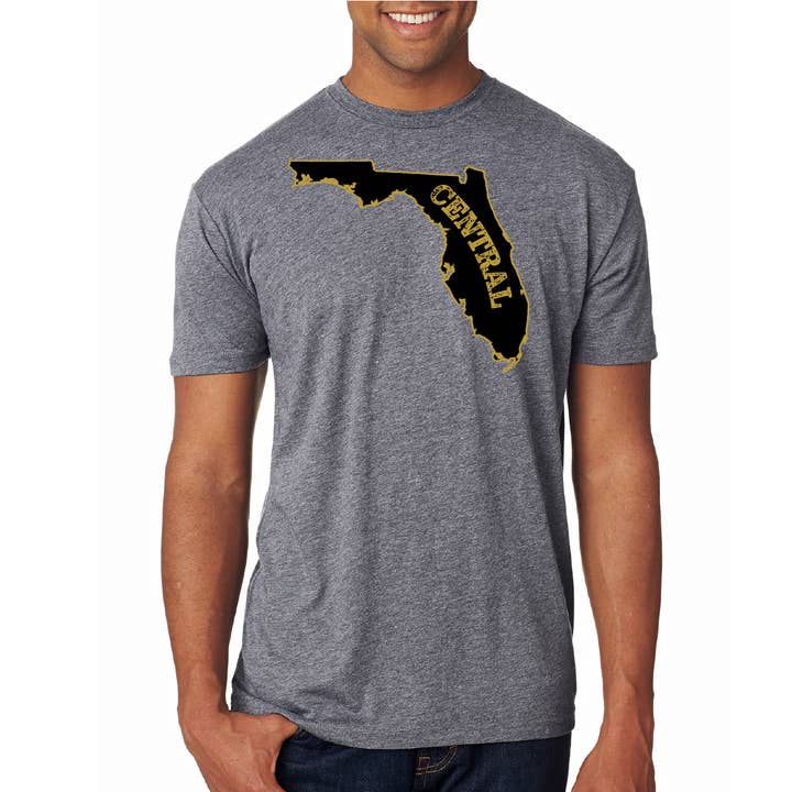 Central Florida Black and Gold Soft Tee for wholesale by Saltwater Born