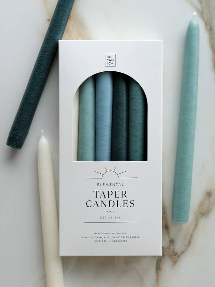 Taper Candle Collection, Set of 6 | WATER for wholesale by BOTANICA
