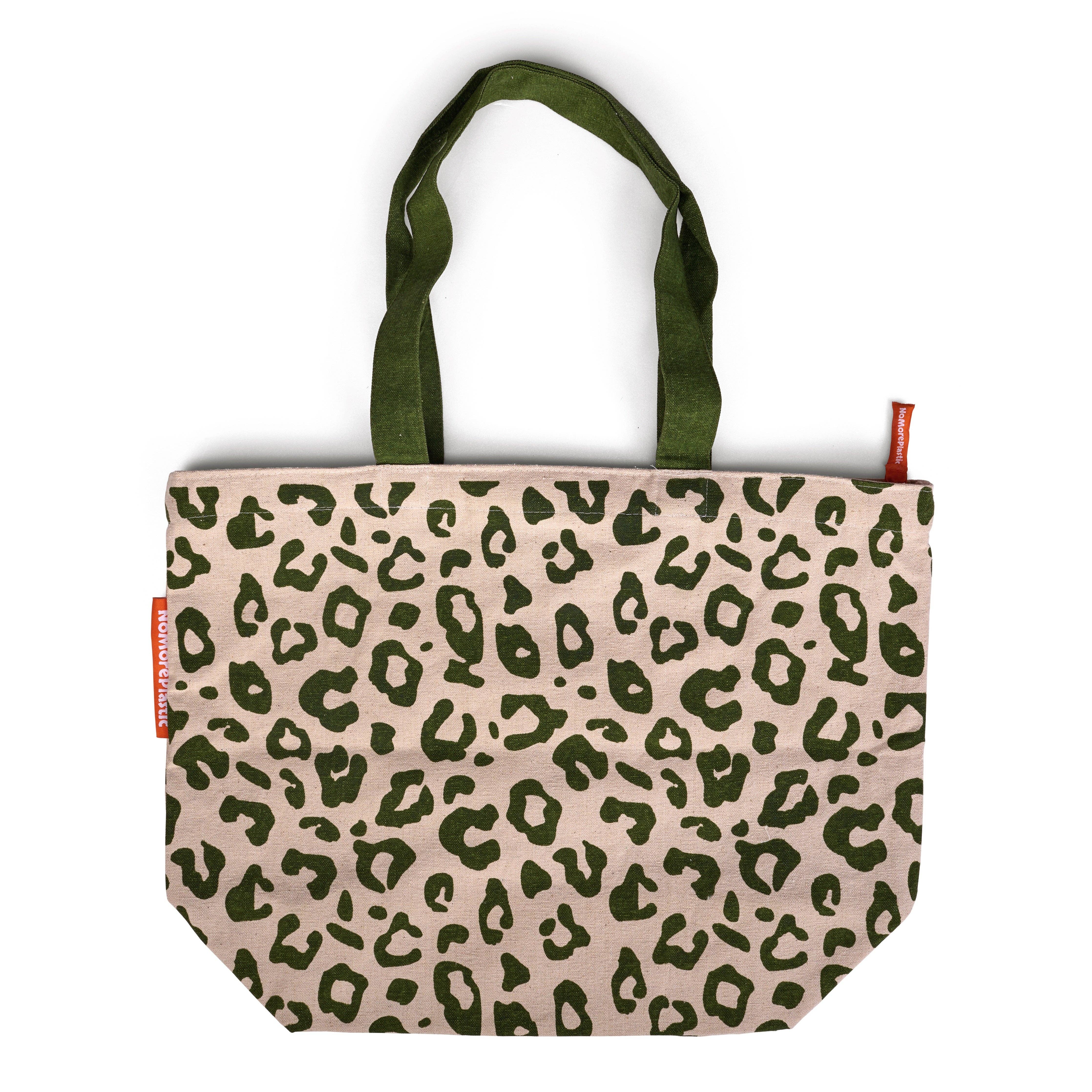 NoMorePlastic - Wholesale Grocery/Shopping Bag - Sustainable shopper made from recycled bed linen - Leopard2