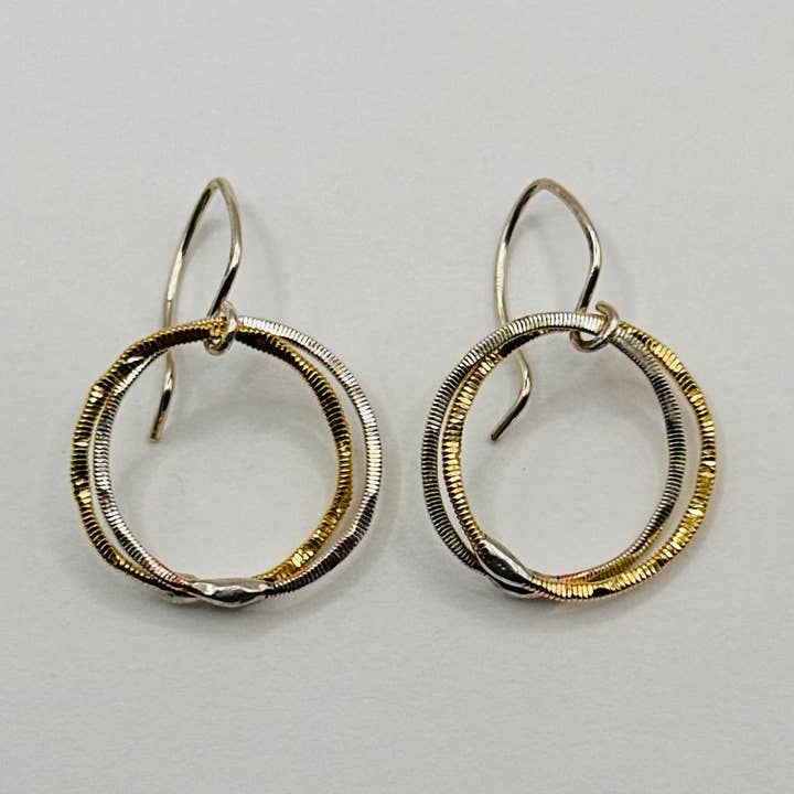 Interlocked Circle Earrings for wholesale by Middle Sister Designs