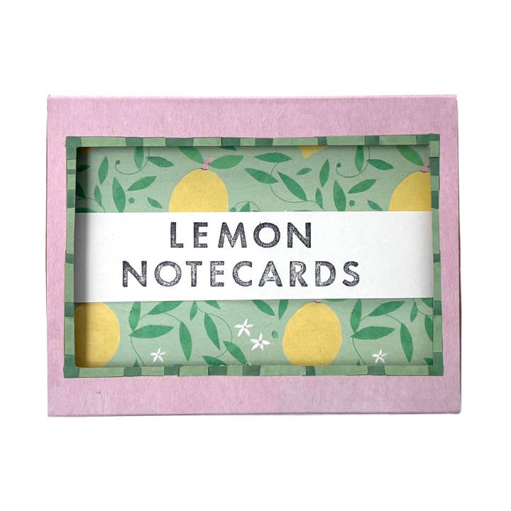 Lemons Notecards Set of 6 for wholesale by LOU & LUCY PAPER GOODS