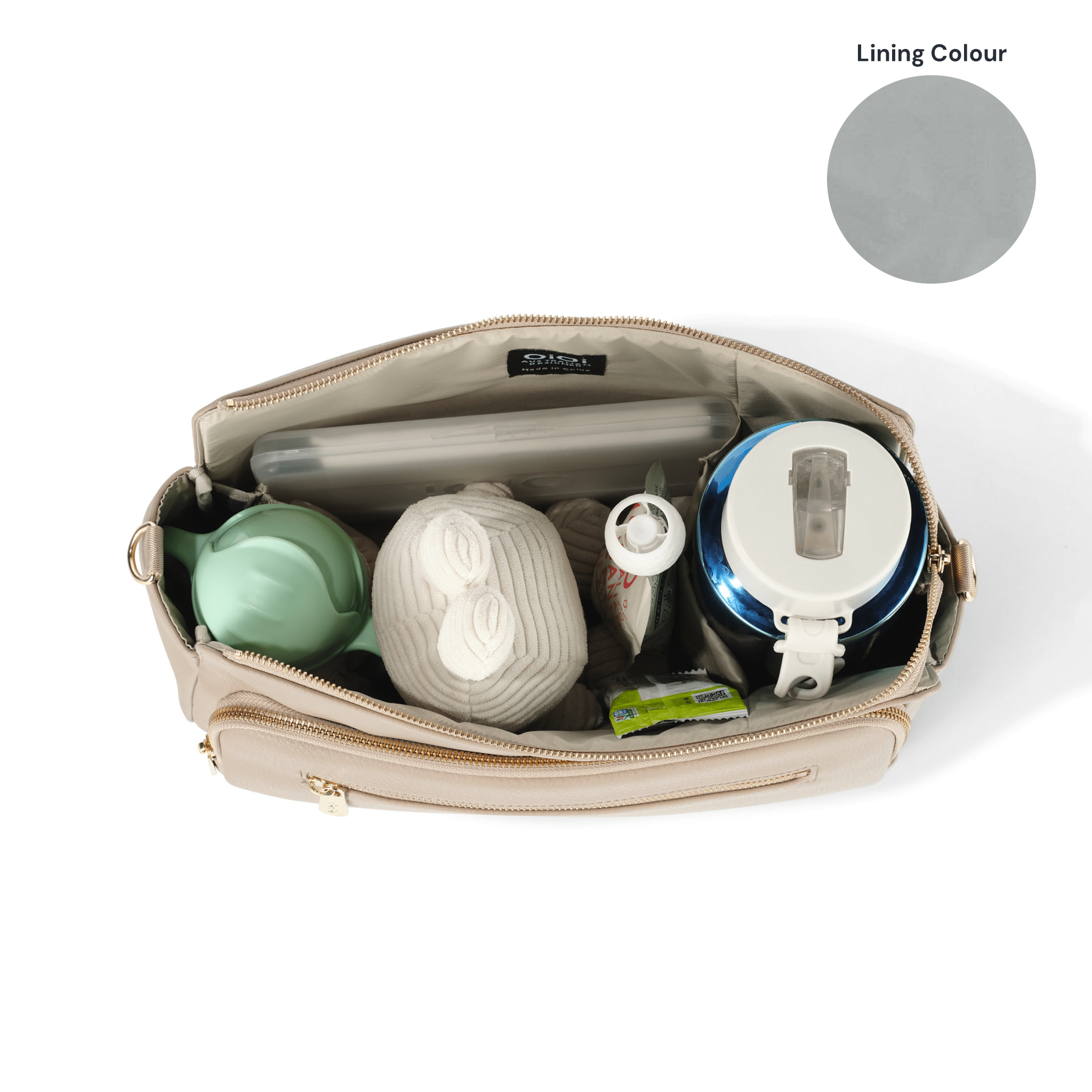 OiOi - Wholesale Stroller Cover/Accessory - Baby - Multitasker Pram Caddy 2.0 - Black Vegan Leather8