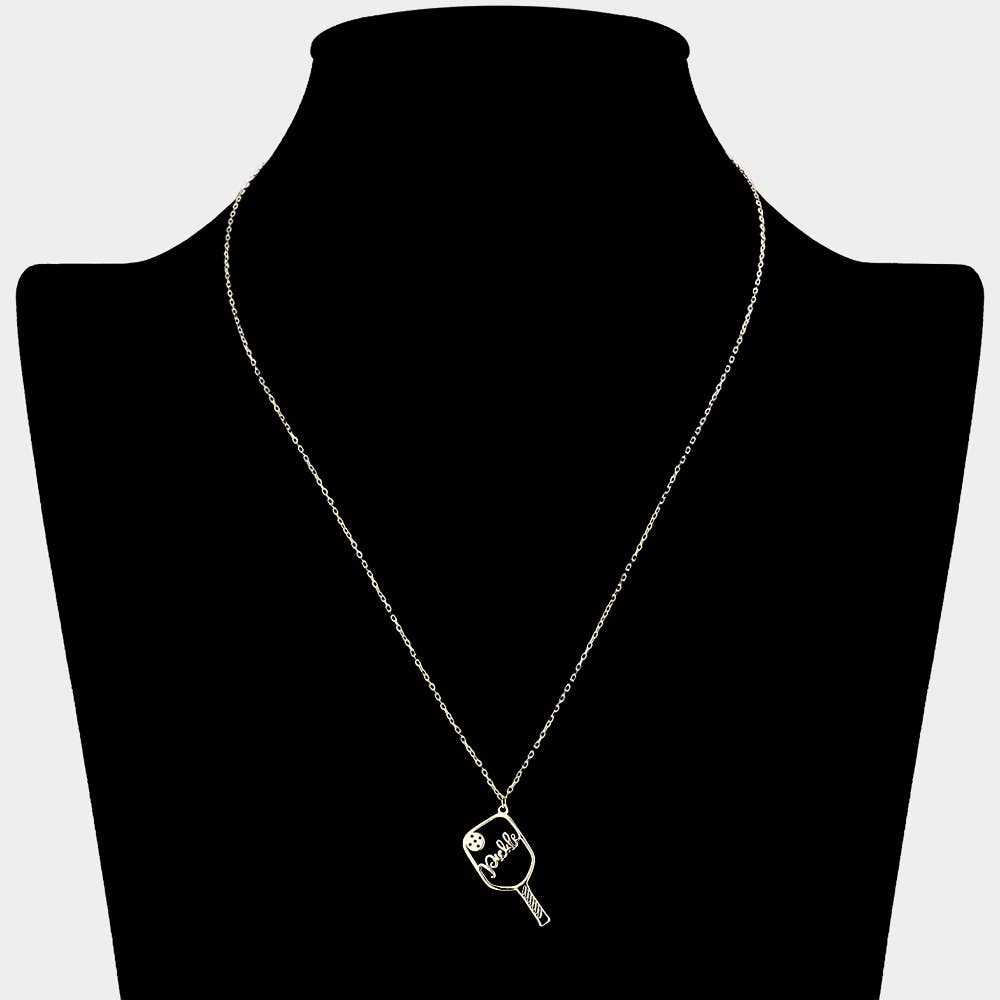 Sensibling Corp. - Vente Colliers à pendentif - Collier à pendentif Pickleball en laiton et métal1