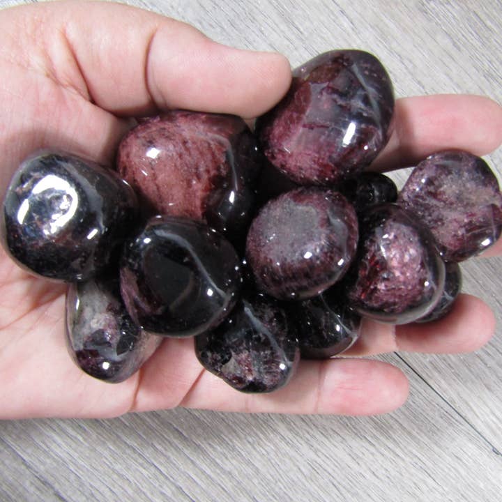 Keystone Crystals - Wholesale Spiritual Stone/Crystal - Garnet Tumbled Stones - (1 LB) Bulk Polished Red Crystals1