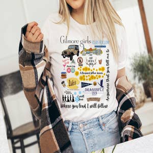 Gilmore Girls Womens' Icons Toss Print Luke's Diner Stars Hollow