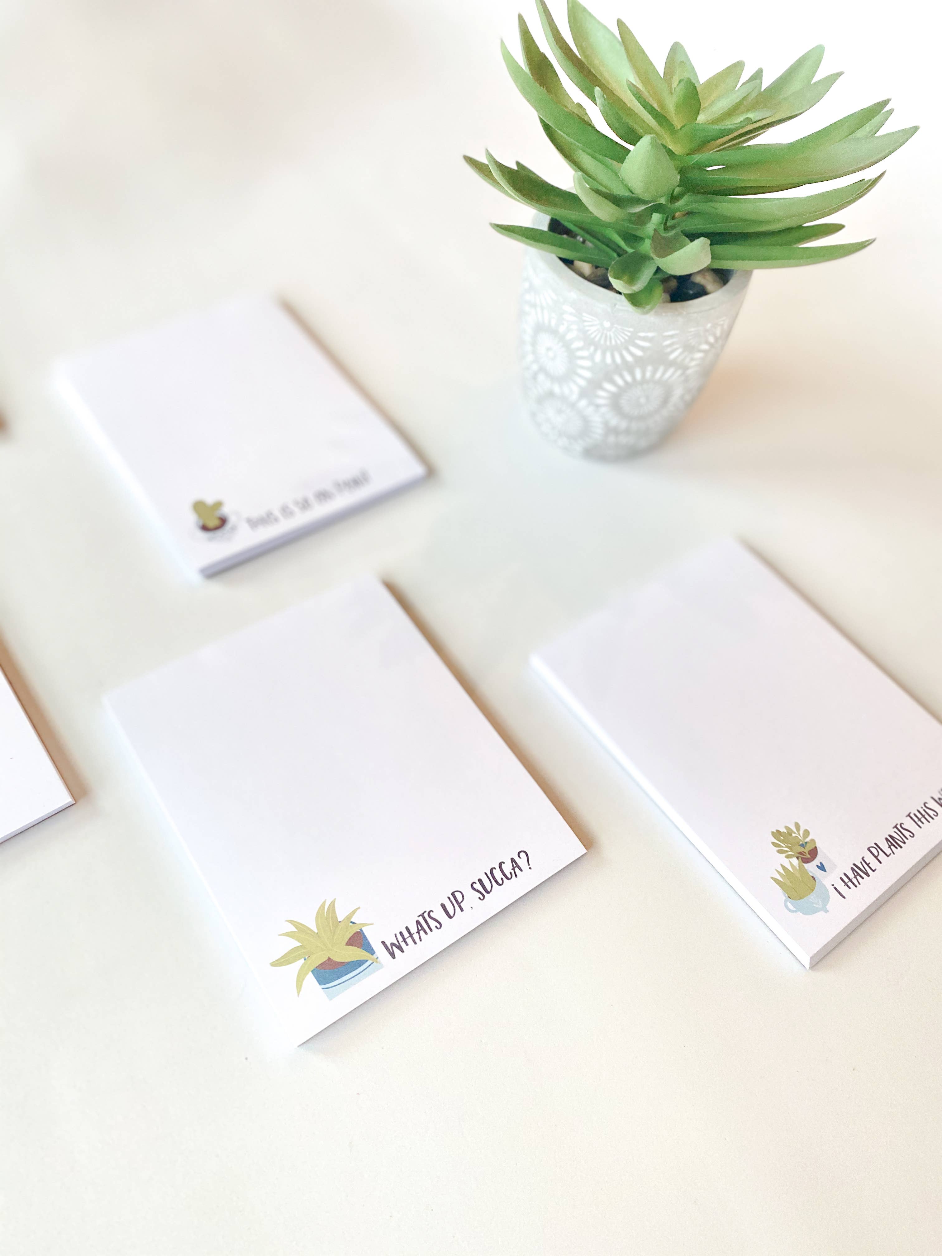 The Mad Padder - Wholesale Notepad - Plants - What's Up Succa? Notepad - Succulent Cactus Memopad1