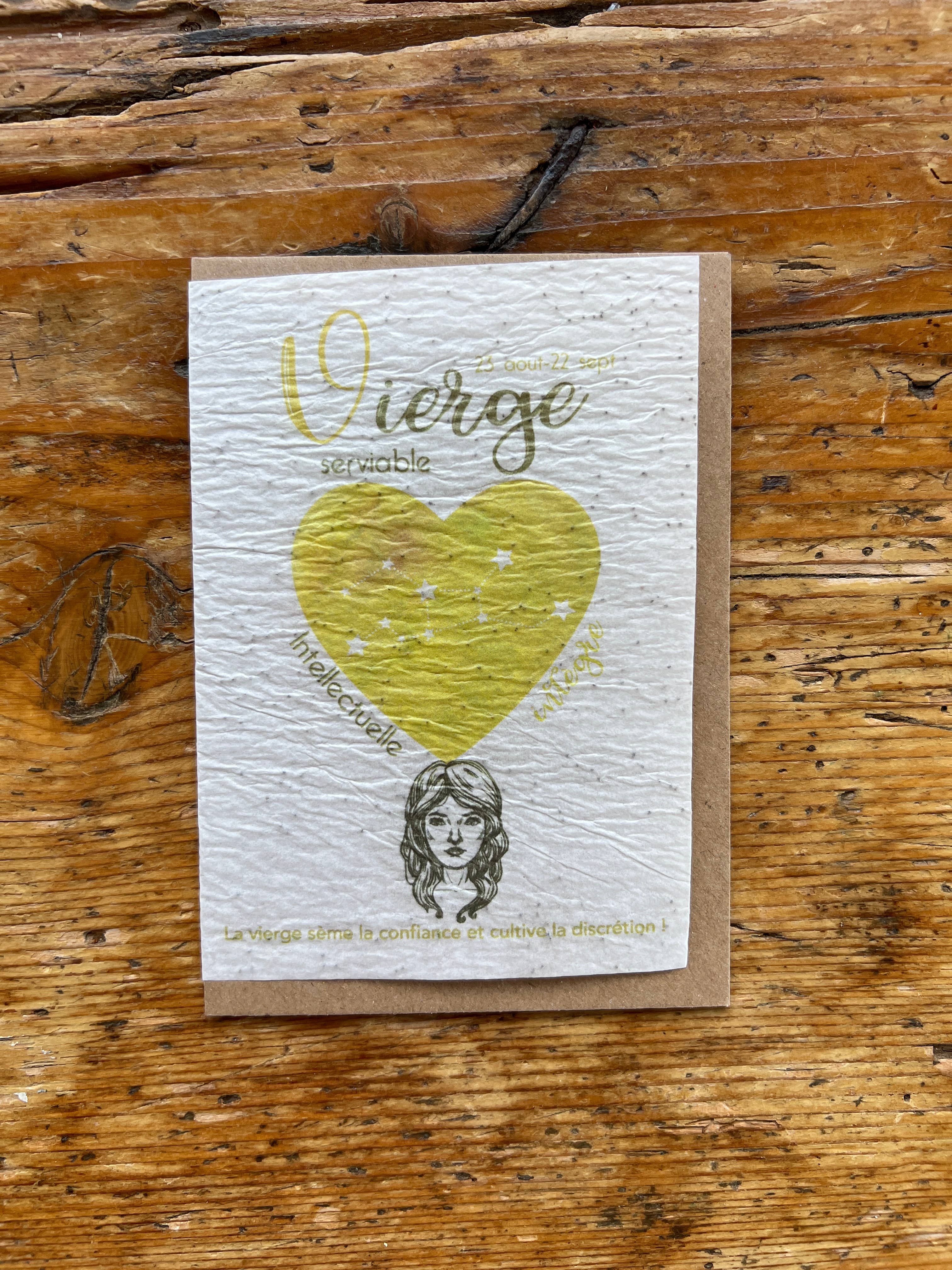 Les cartes de Lulu - Wholesale Everyday Greeting Card - Seeded map Astrological zodiac sign2