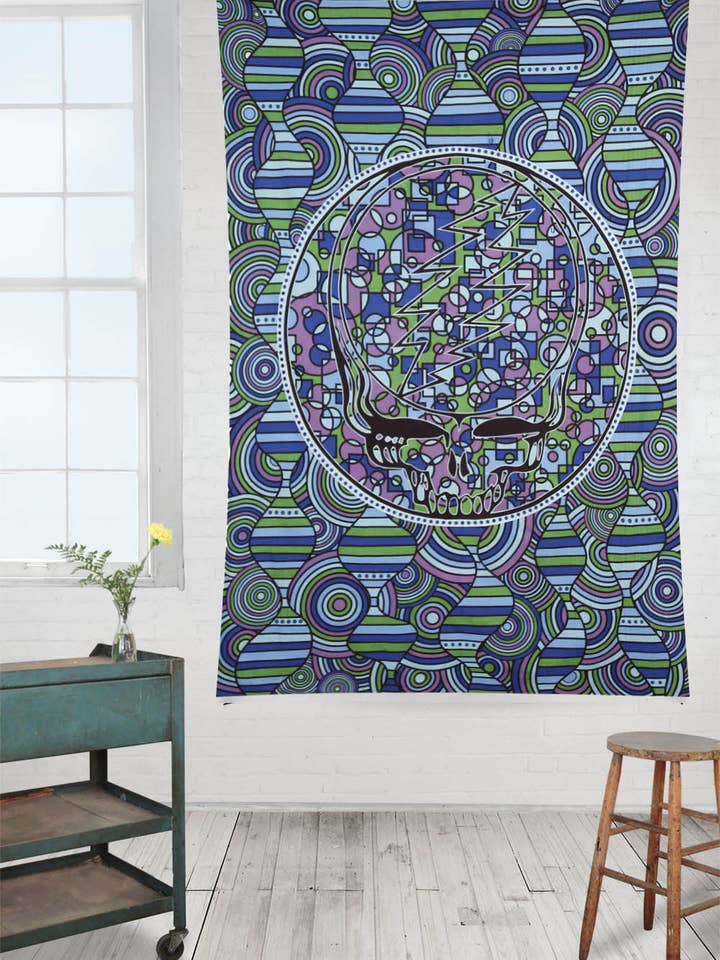 Grateful Dead Tapestry Stealie Under the Sea Boho Tapestries for wholesale by Sunshine Joy