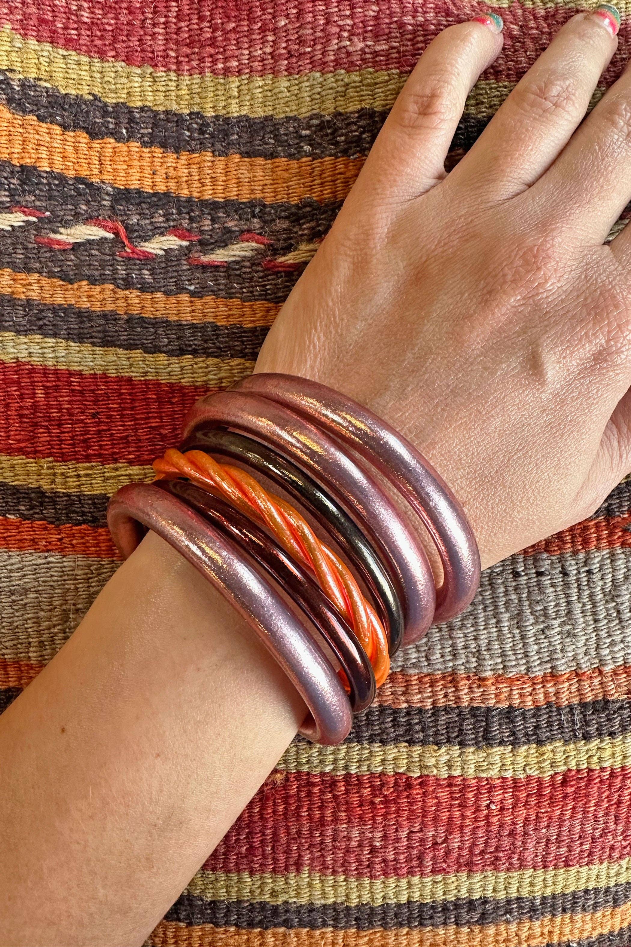 Woman Shops World - Wholesale Bangle Bracelet - Single Luxe Thai Buddhist Temple Bracelets, Mantra Bangle3