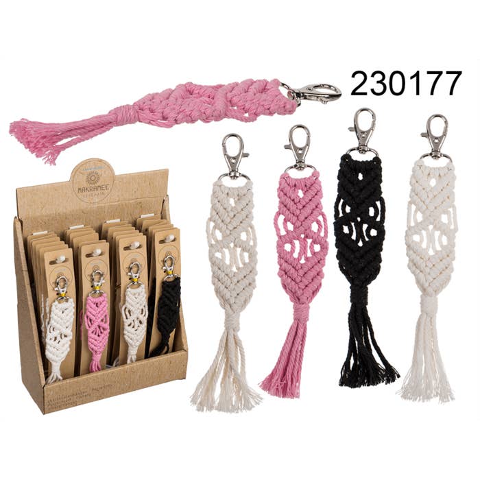 Out of the blue KG - Wholesale Keychain - Women's - Metal key chain, Makramee style,