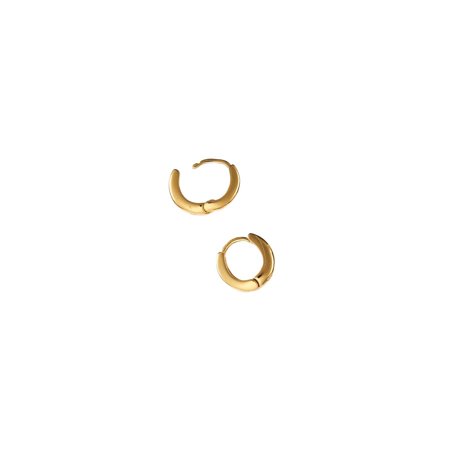 Brenda Grands Jewelry - Wholesale Huggie Earrings - 24K Gold 10mm Zenith Hoops4