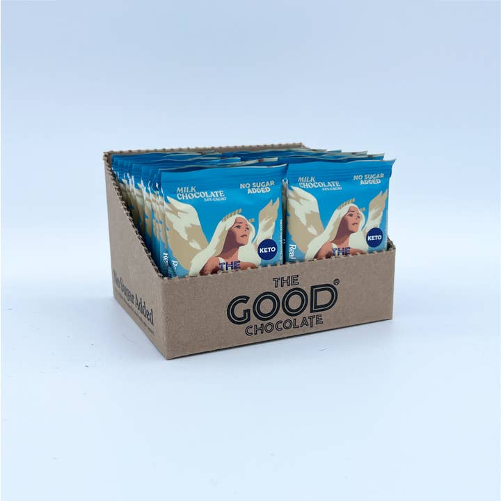 The Good Chocolate - Vendita all'ingrosso Barretta di cioccolato - Quadrato stile cioccolato al latte/0.4 oz