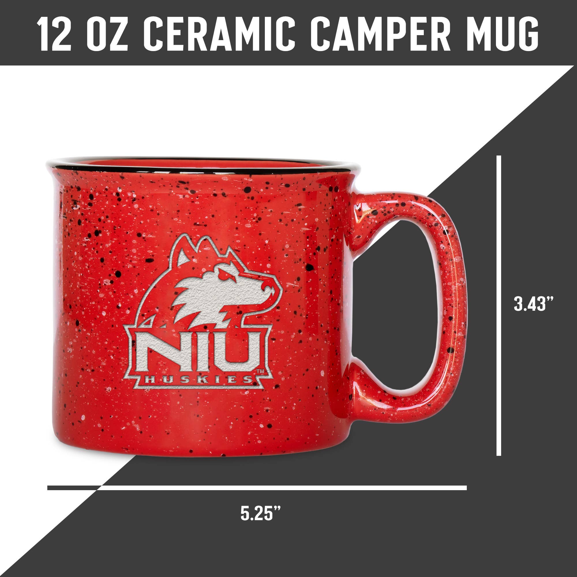 Rico Industries - Wholesale Coffee Mug - NCAA  Northern Illinois Huskies  12oz Laser Engr. Mug5