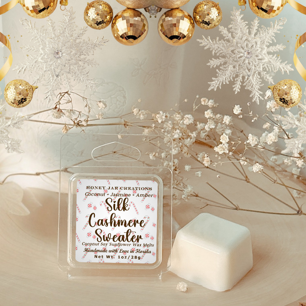 Honey Jar Creations - Wholesale Wax Melt - Silk Cashmere | Christmas-Inspired | Artisan Wax Melts0