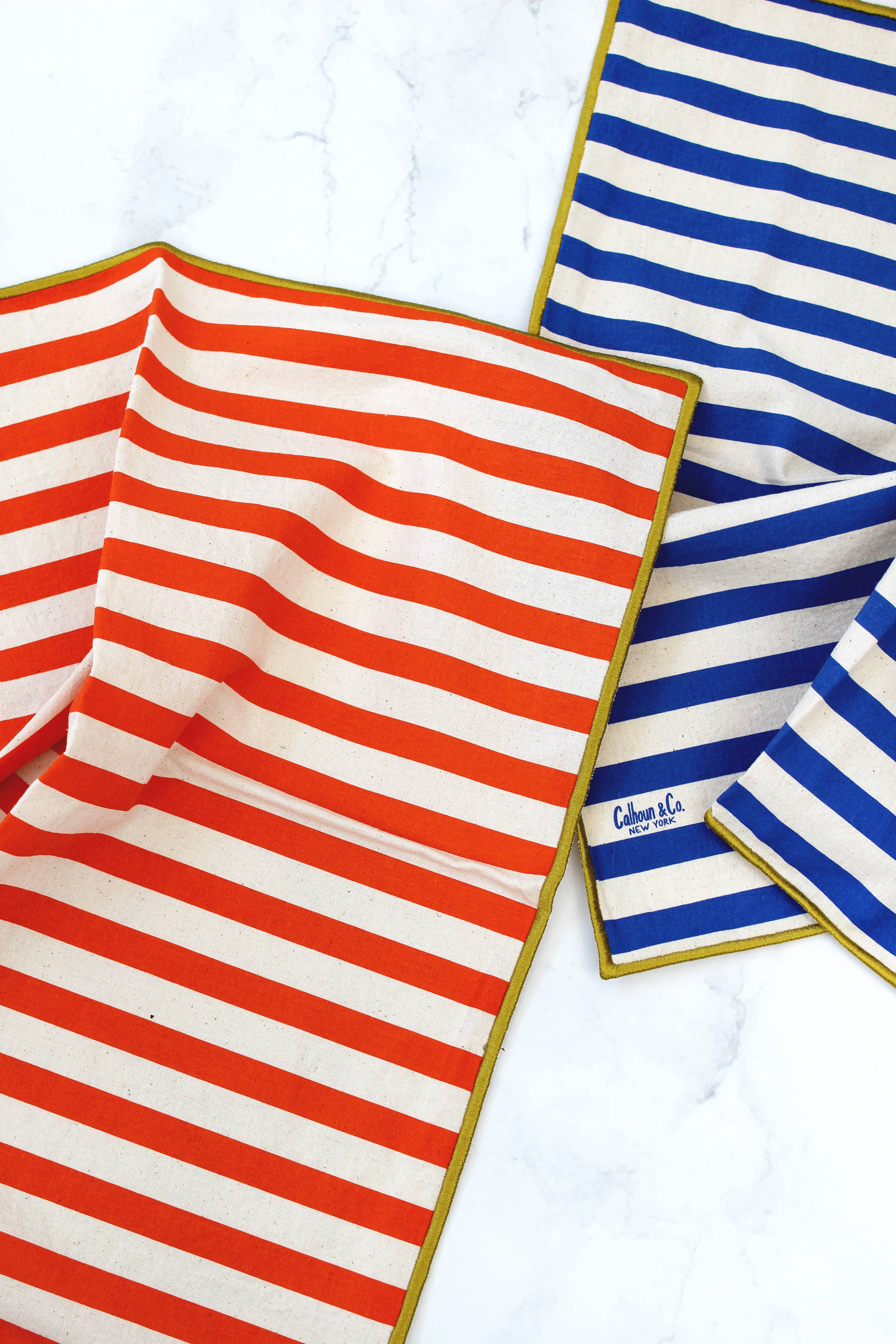 Calhoun & Co. - Wholesale Tea Towel - Striped Colorful Cloth Napkin Sets0