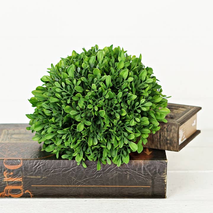 Two Ten Original LLC - Wholesale Artificial Plant - Evergreen Boxwood Half Sphere-10inDx5.5H3