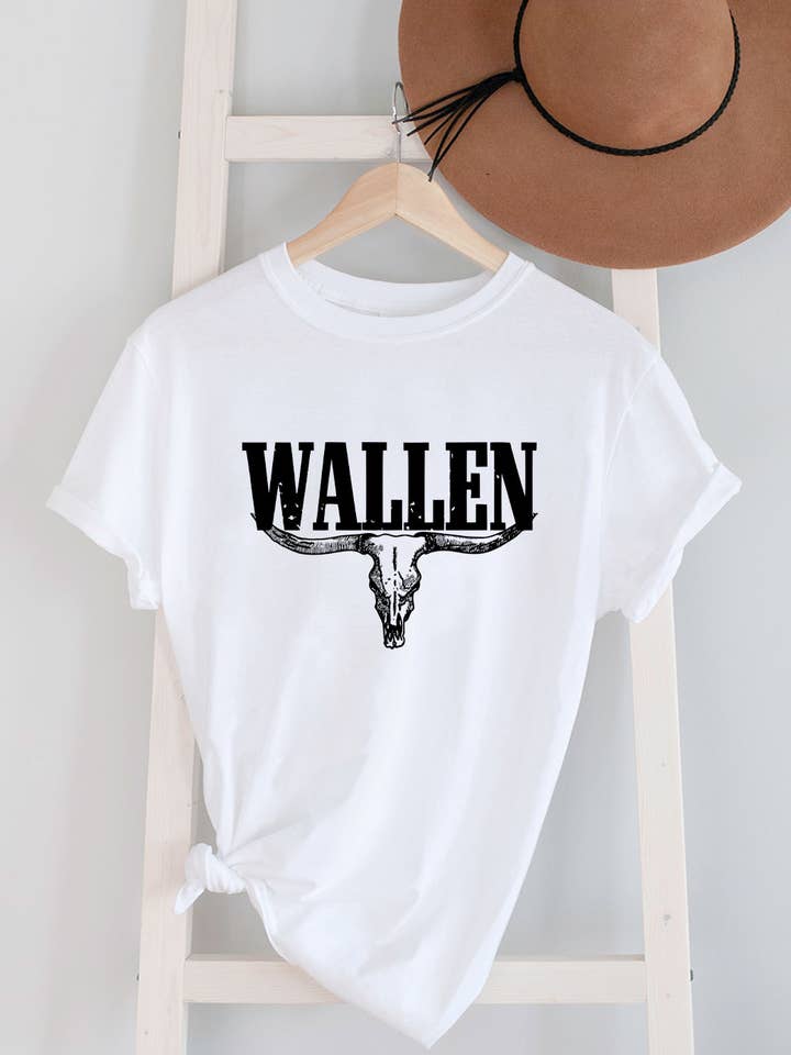 T-shirt de manga curta UNISEX Bull Distressed com gola redonda por atacado de Top Avenue