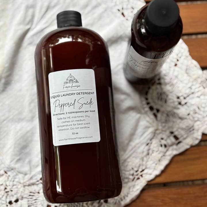 Peppered Suede Laundry Detergent for wholesale by Farmhouse Fragrance