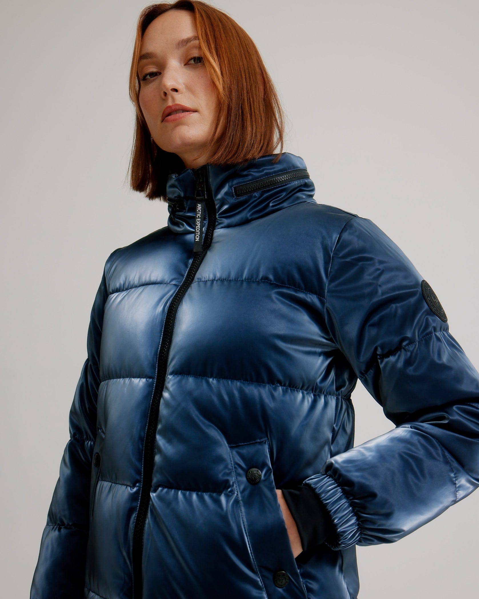 Arctic Expedition - Wholesale Puffer Jacket - Women's - Sarnia Liquid Shine Puffer Jacket1