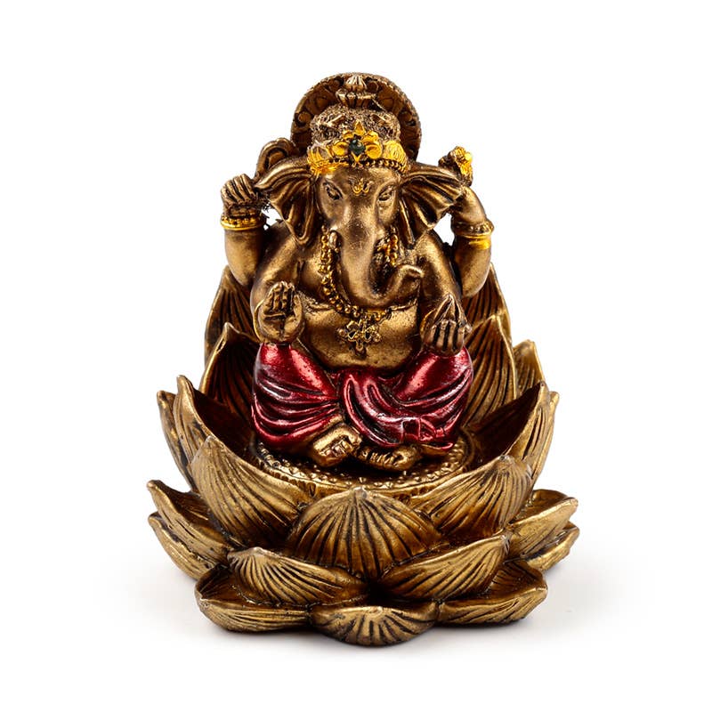 Puckator Ltd - Wholesale Ornament - Gold Ganesh & Lakshmi Lotus Set of 24