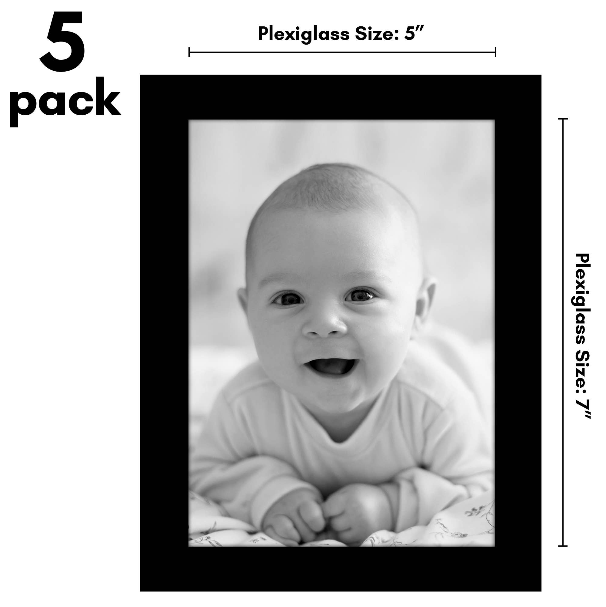 Americanflat - Wholesale Picture Frame - Americanflat 5 Pack Picture Frames Plexiglass Cover5