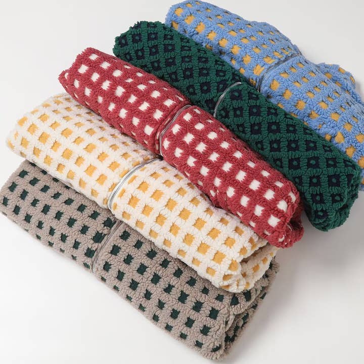 Hope & Sunshine - Wholesale Jacket - Women's - Plaid Lambswool Fashion Jacket30