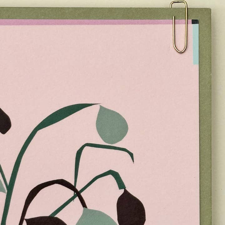 Pavilion - Wholesale Everyday greeting card - Poppy Pretty Modern Floral Cut Out Greeting Card PAV-MW-0013