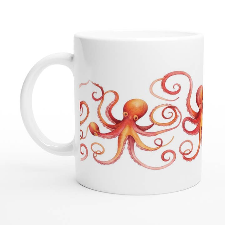 Octopus Ceramic Mug - Nautical Sea Creature Tea Cup for wholesale by Aminelle & Willow