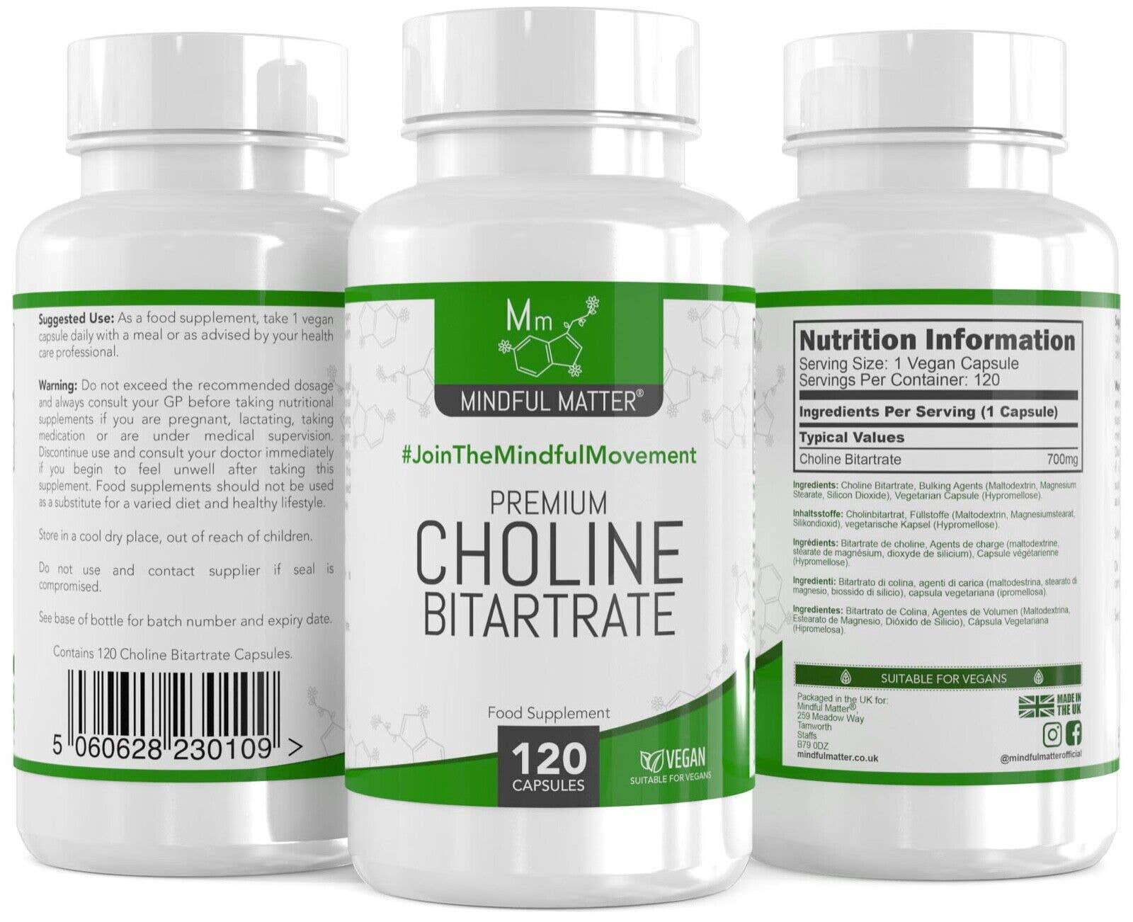 Focus Supplements - Wholesale Oral Supplement/Vitamin - Choline Bitartrate (700mg) 120 Capsules1