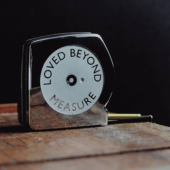 Loved beyond measure blank greetings card for wholesale by Inky Blue Ltd t/a Holy Mackerel