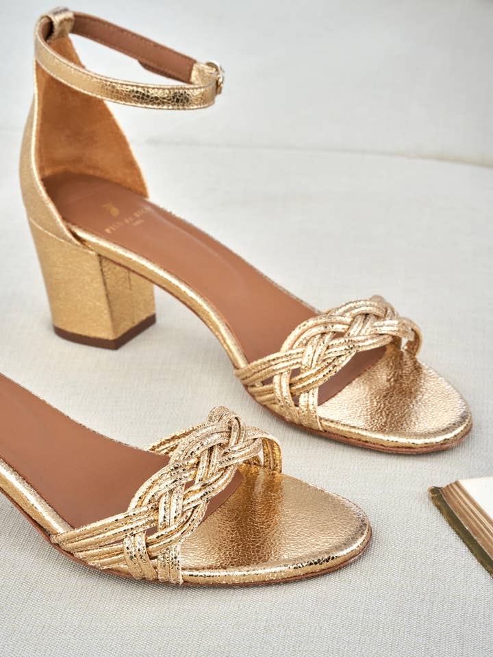 Mid Heeled Sandaler Gisèle - Guld för wholesale av Pied de Biche