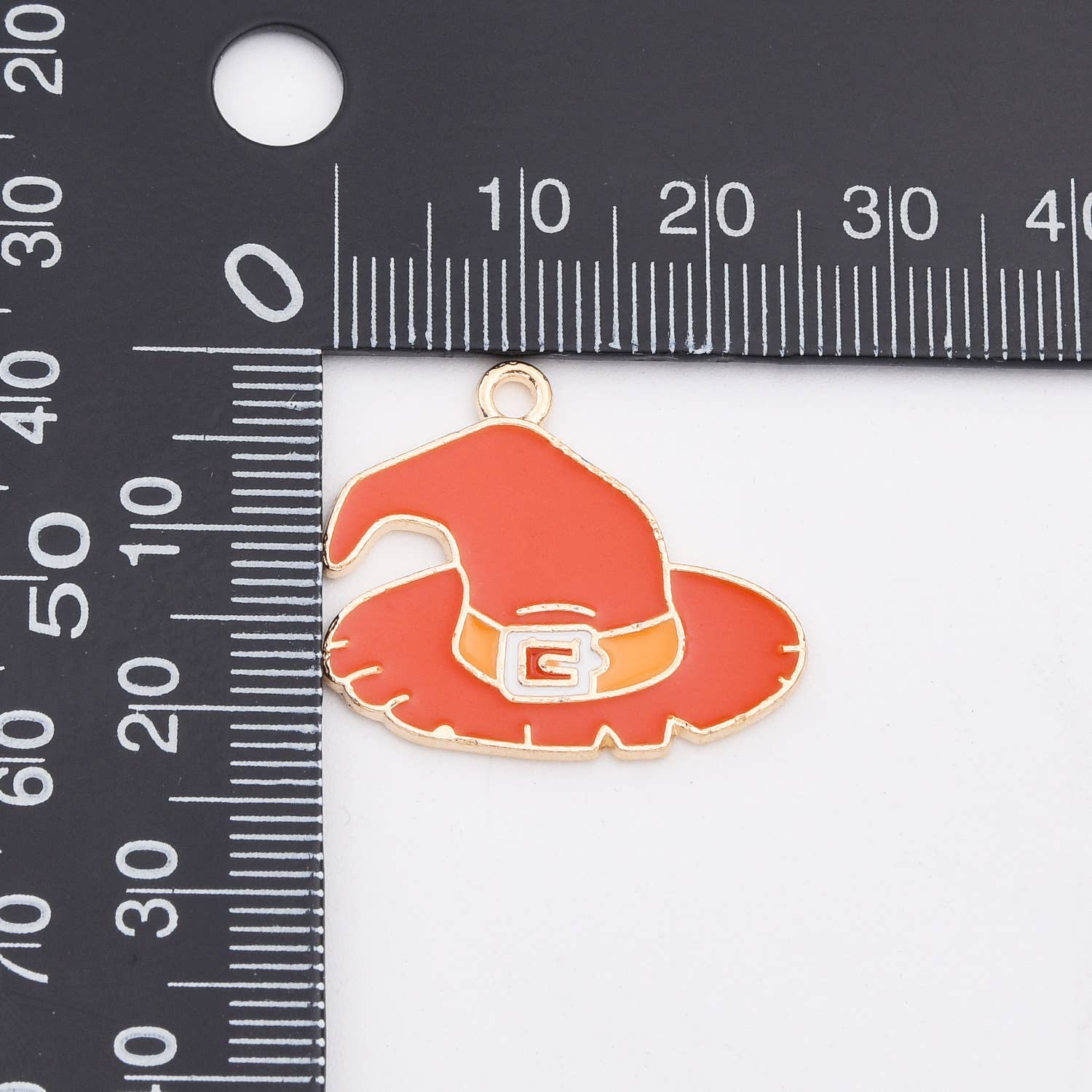 findings4uGem – wholesale Hänge-/berlockhalsband – Guldpläterad Emalj Halloween Fint Berlockhänge, CP21501