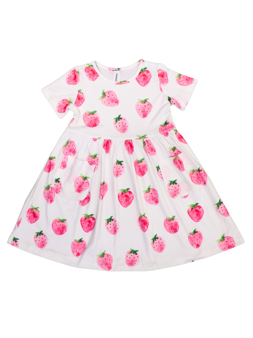 Tickled Teal - Wholesale Dress - Kids - Spring Pattern Little Girls Pocket Dress3