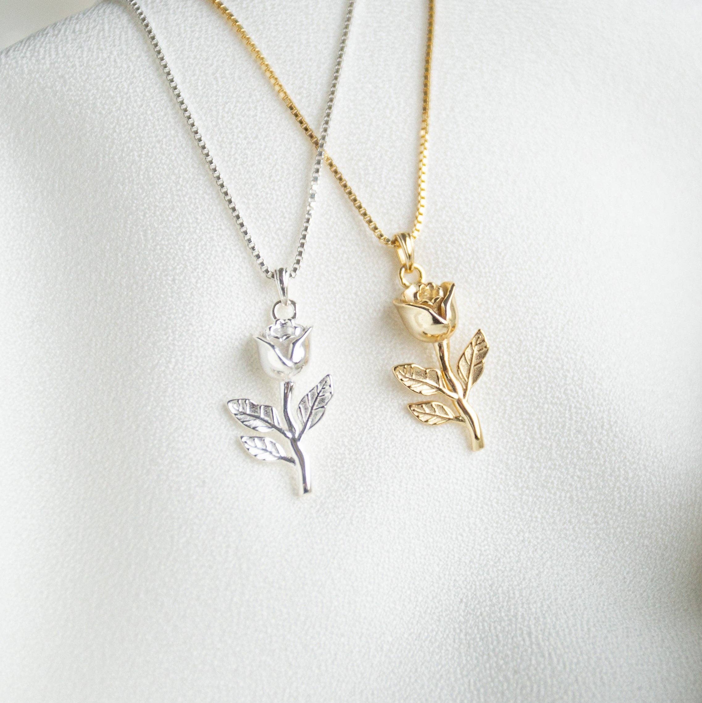 Belmia - Vendita all'ingrosso Collana con ciondolo/pendaglio - Collana rosa in oro4