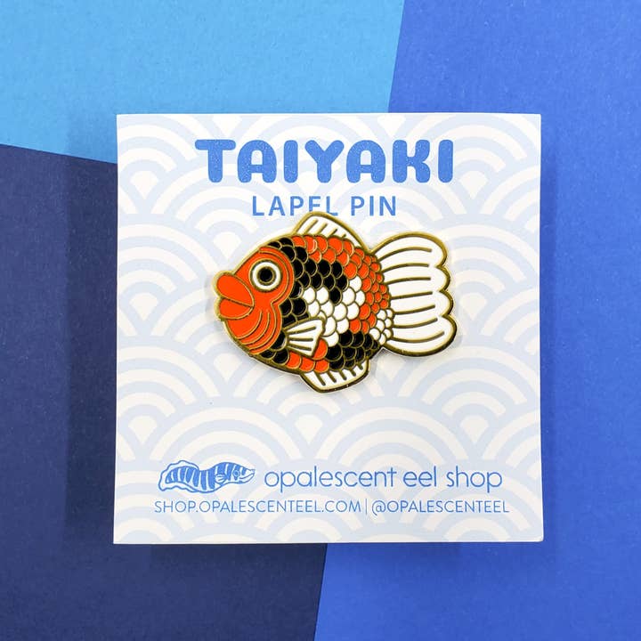 Opalescent Eel Illustration & Design - Wholesale Lapel Pin/Button - Koiyaki Hard Enamel Pin2