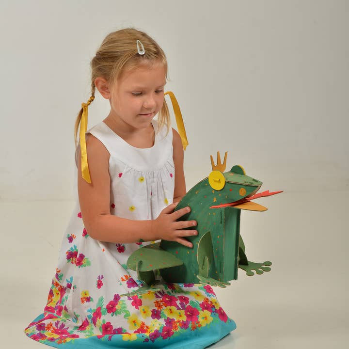 Annahouse – wholesale DIY craft kit – Child – Frog model kit, cardboard toy for construction&painting, 3D