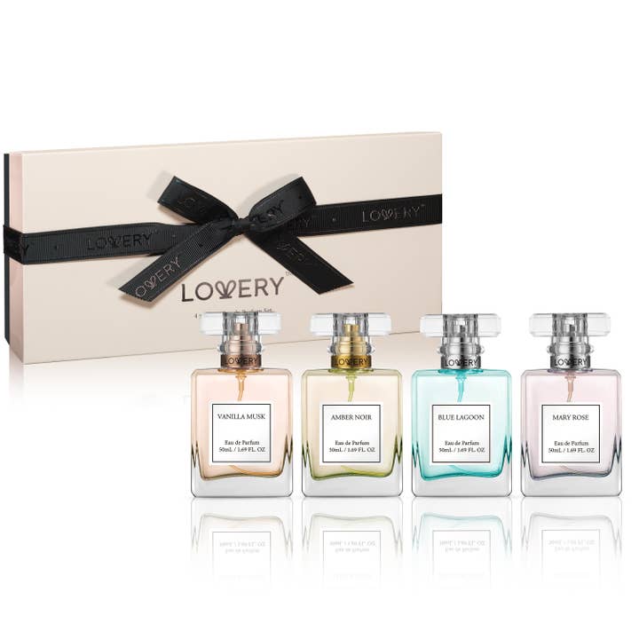 Lovery - Wholesale Perfume Gift Set - Christmas Gifts for Women, 4pc Perfume Set, Sampler Perfumes