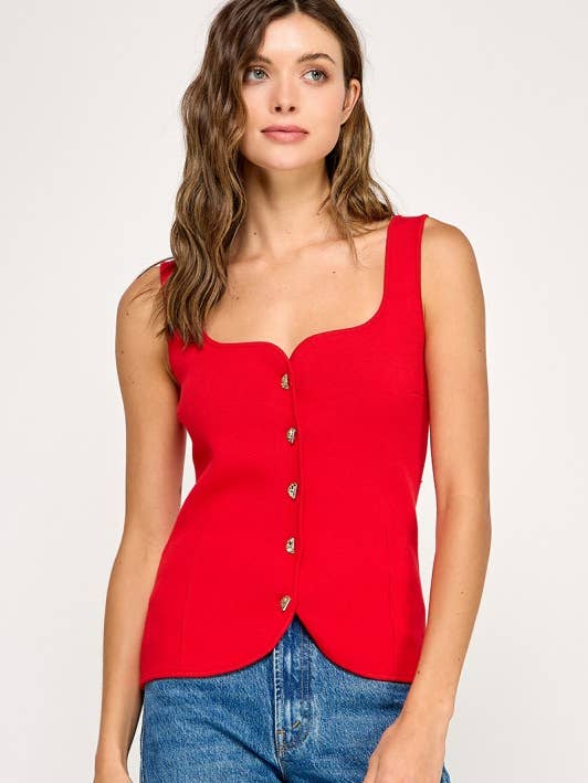 SÖT HJÄRTFORMAD KNAPPFRAMTOPP för wholesale av Miss Love